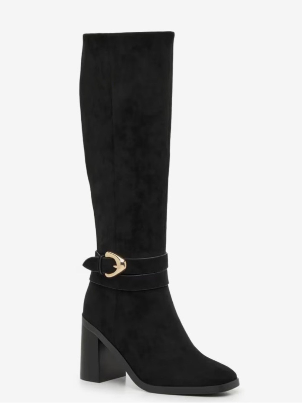 DV Dolce Vita Women's Finnian Black Knee High Block Heel Boots Size 7 Wide calf